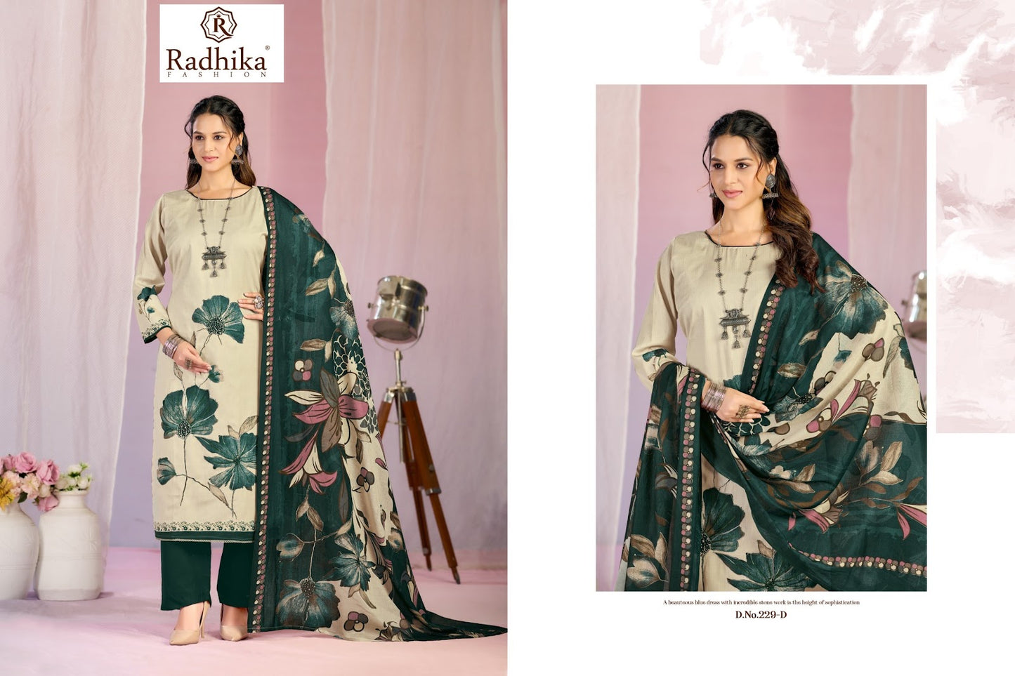 229 Kayka Radhika Fashion Azara Zam Cotton Karachi Salwar Suits Manufacturer India