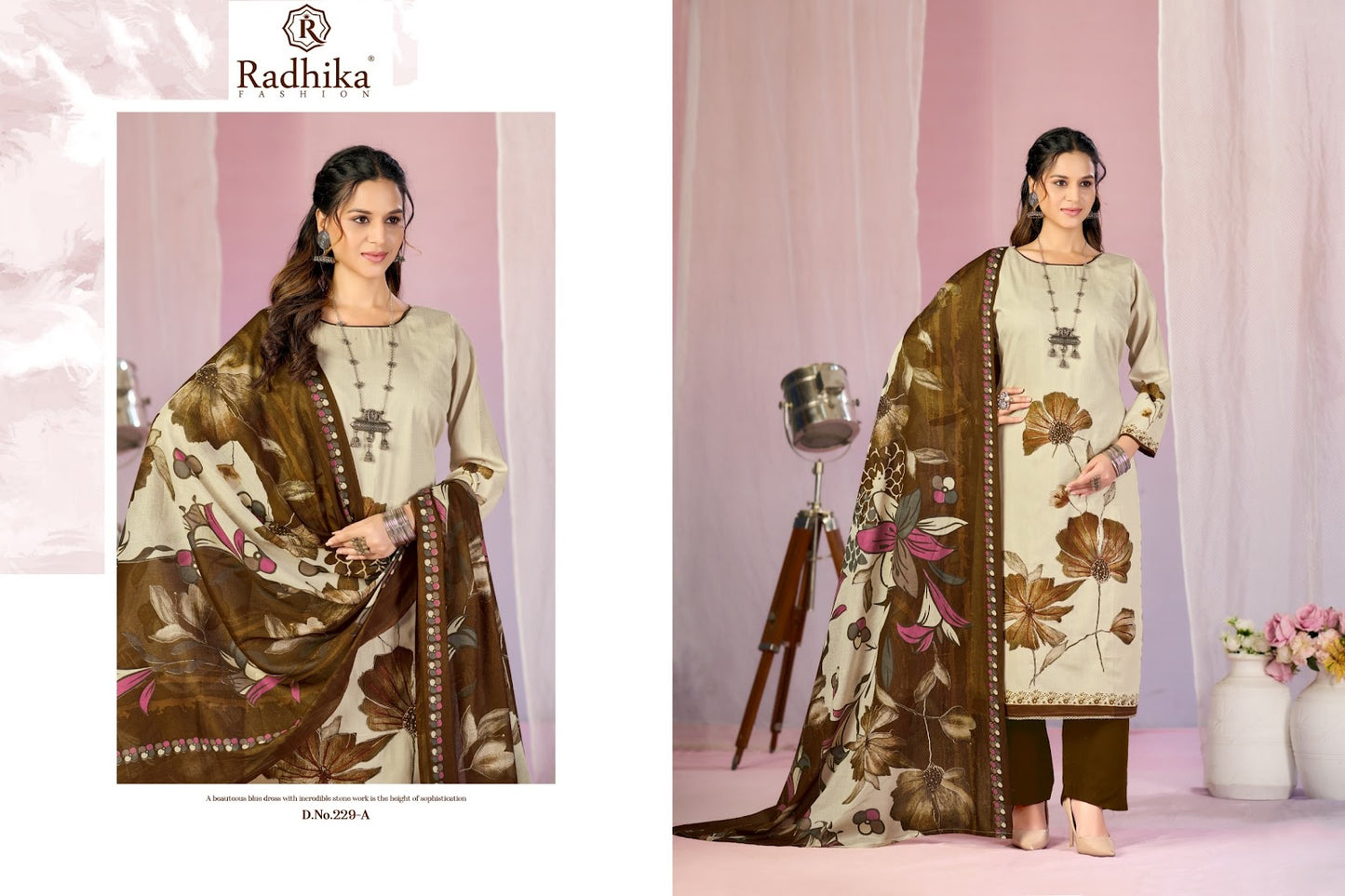 229 Kayka Radhika Fashion Azara Zam Cotton Karachi Salwar Suits Manufacturer India