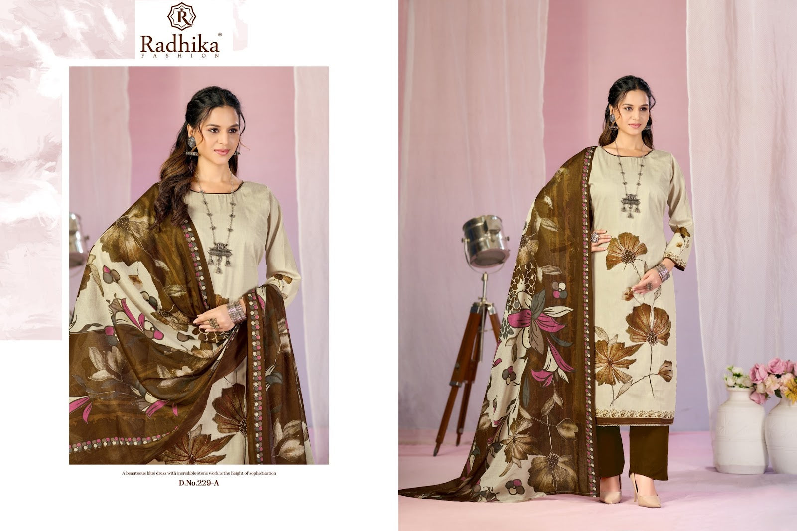 229 Kayka Radhika Fashion Azara Zam Cotton Karachi Salwar Suits Manufacturer India