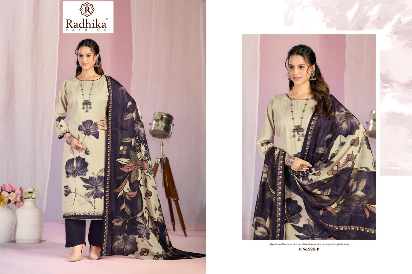 229 Kayka Radhika Fashion Azara Zam Cotton Karachi Salwar Suits Manufacturer India