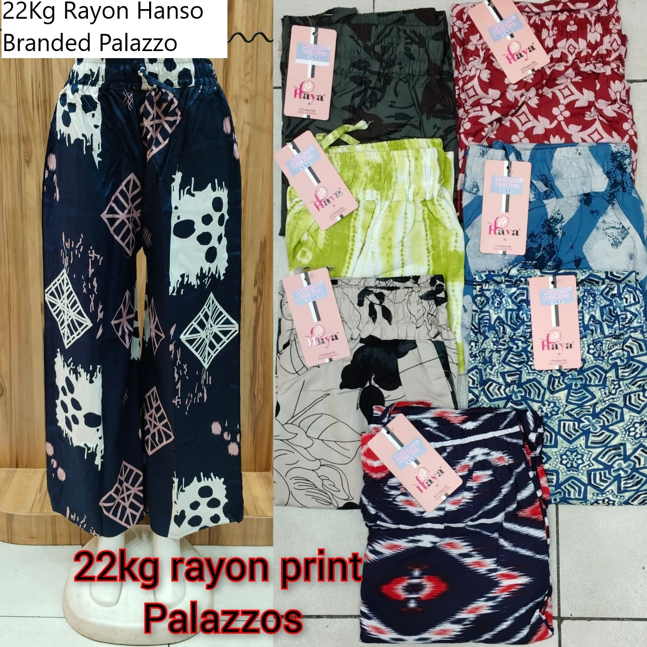 22Kg Rayon Hanso Branded Palazzo Manufacturer Gujarat