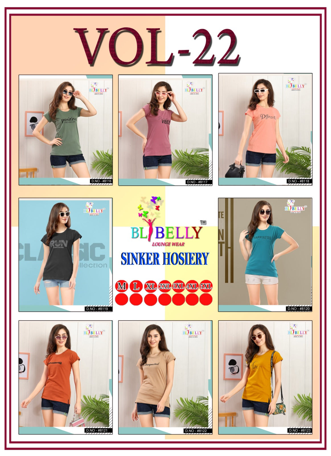 22 Belly Hosiery Sinker Women Tshirt