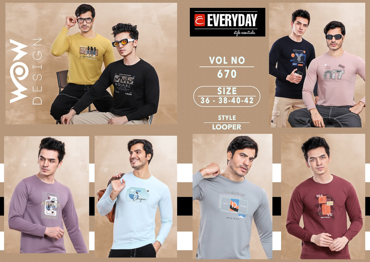230-235 Gsm Vol 670 Everyday Looper Mens Tshirts Exporter Gujarat