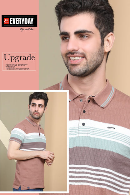 230-235 Gsm Vol 765 Everyday Auto Stripes Mens Tshirts Wholesale Price