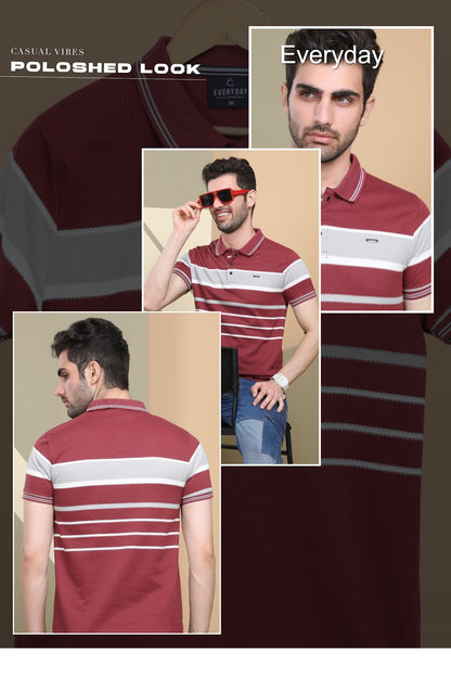 230-235 Gsm Vol 765 Everyday Auto Stripes Mens Tshirts Wholesale Price