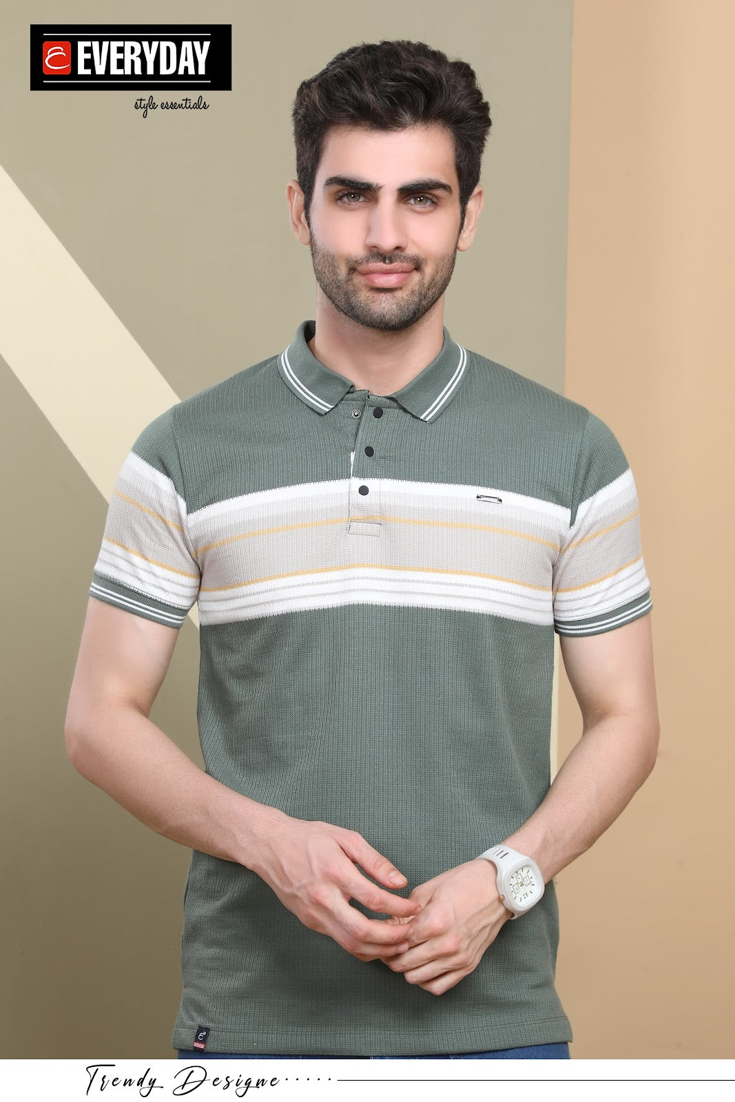 230-235 Gsm Vol 765 Everyday Auto Stripes Mens Tshirts Wholesale Price