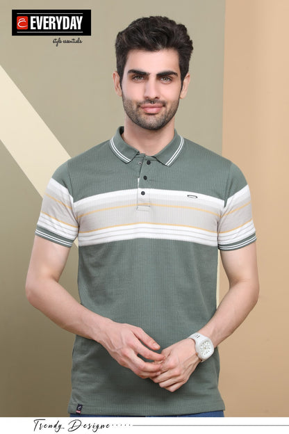 230-235 Gsm Vol 765 Everyday Auto Stripes Mens Tshirts Wholesale Price