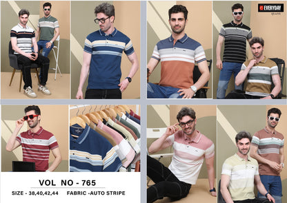 230-235 Gsm Vol 765 Everyday Auto Stripes Mens Tshirts Wholesale Price