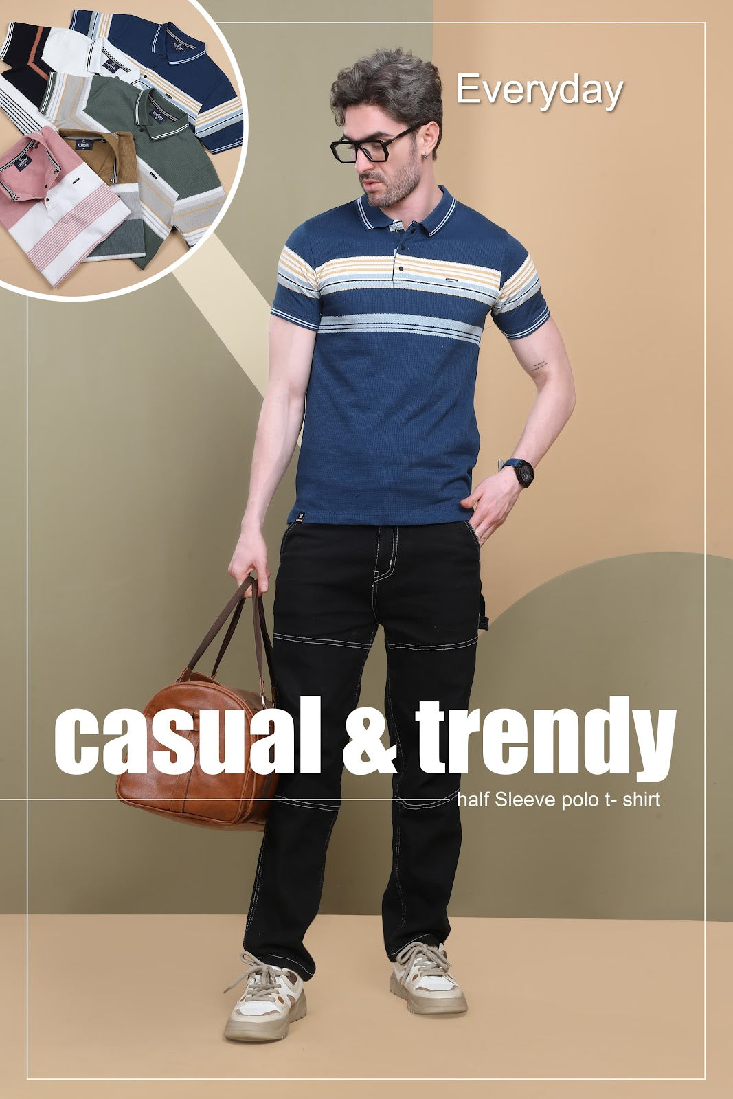 230-235 Gsm Vol 765 Everyday Auto Stripes Mens Tshirts Wholesale Price