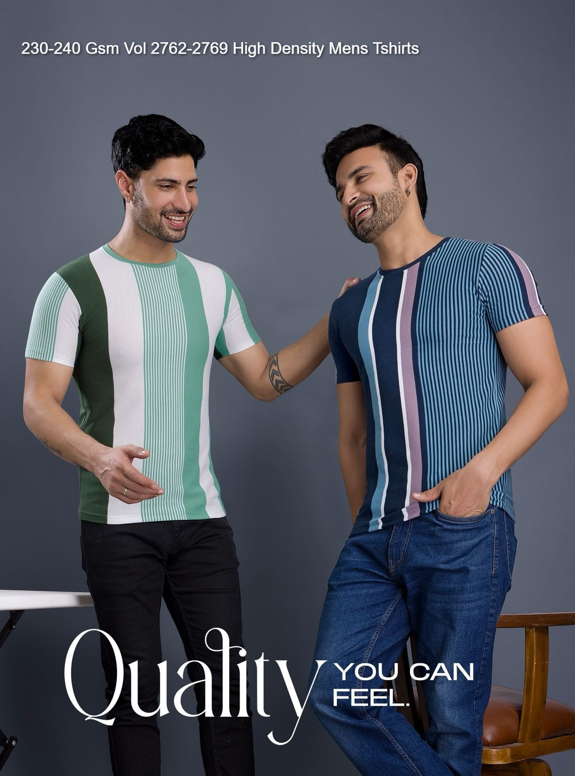 230-240 Gsm Vol 2762-2769 High Density Honey Comb Mens Tshirts Wholesaler Ahmedabad