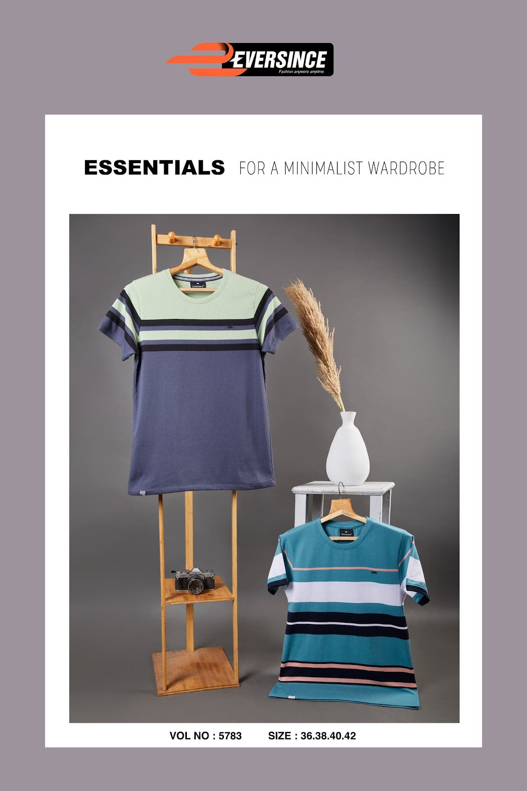 230-240 Gsm Vol 5783 Eversince Auto Stripes Mens Tshirts Wholesale Rate