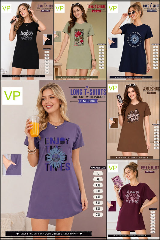 2306 Dno 5004 Vp Hosiery Women Long Tshirt Exporter