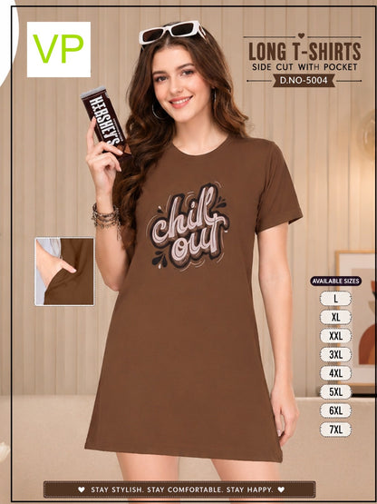 2306 Dno 5004 Vp Hosiery Women Long Tshirt Exporter