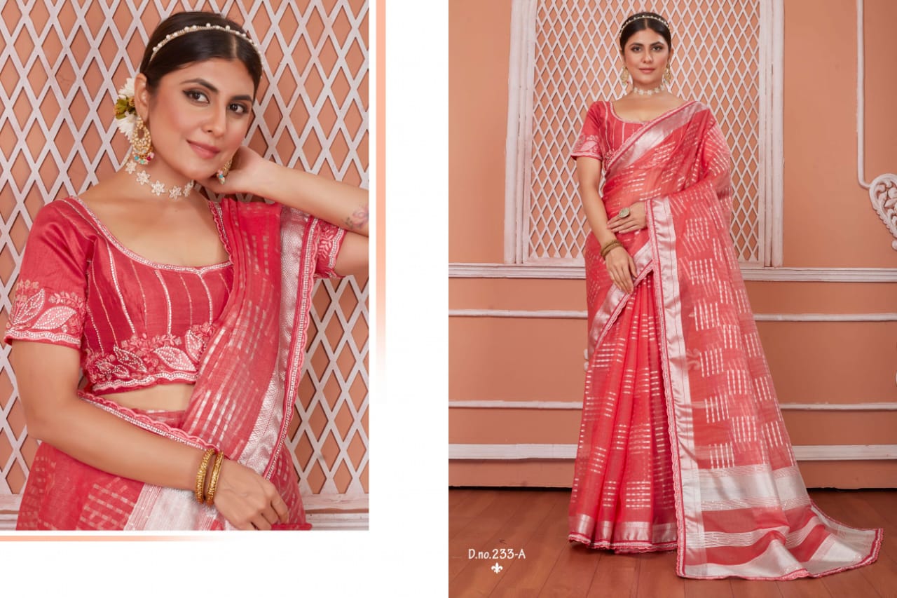 233 Series Sumitra Nylon Sarees Wholesaler