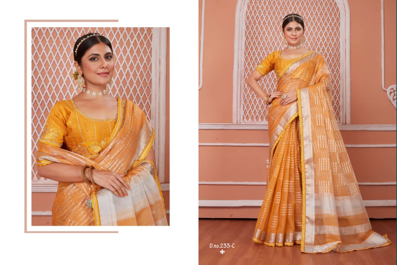 233 Series Sumitra Nylon Sarees Wholesaler