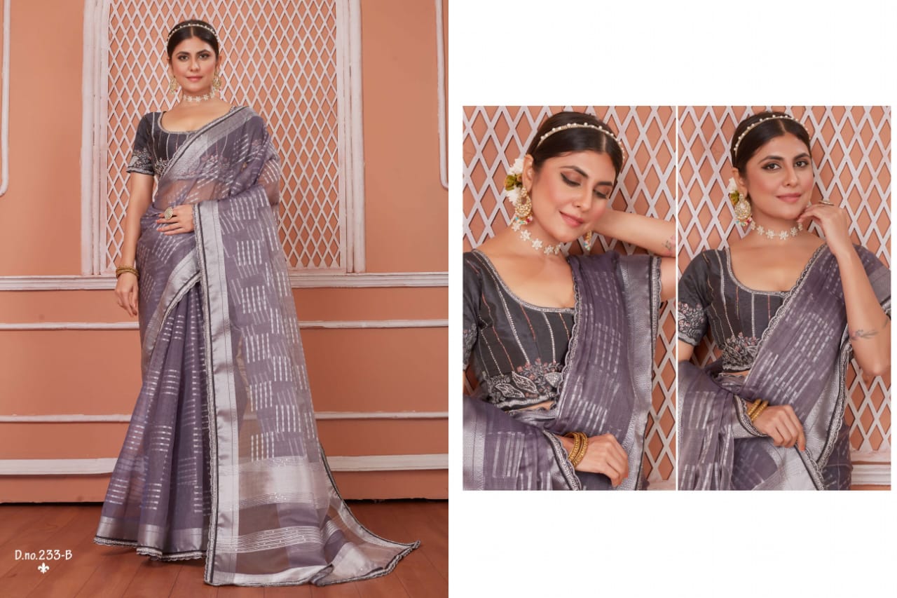 233 Series Sumitra Nylon Sarees Wholesaler