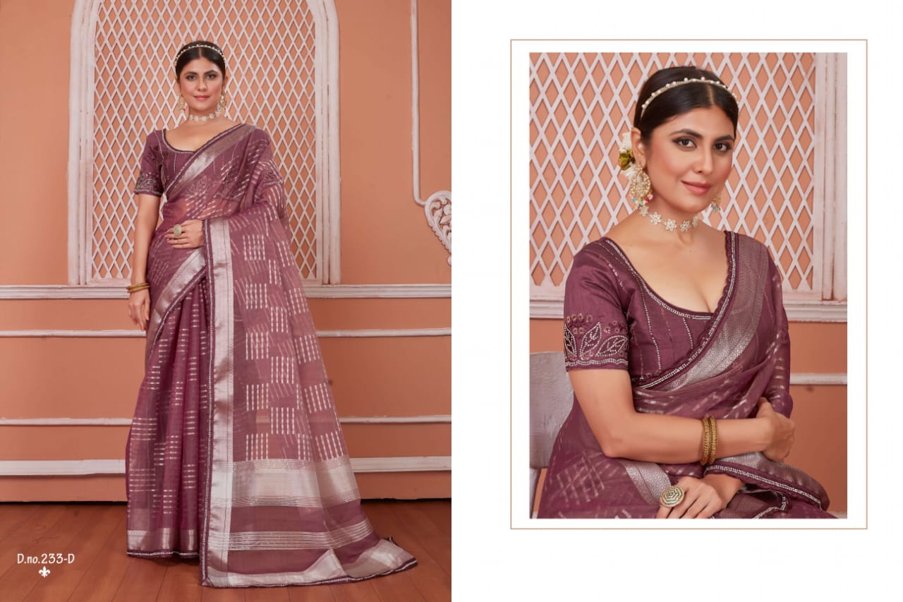 233 Series Sumitra Nylon Sarees Wholesaler