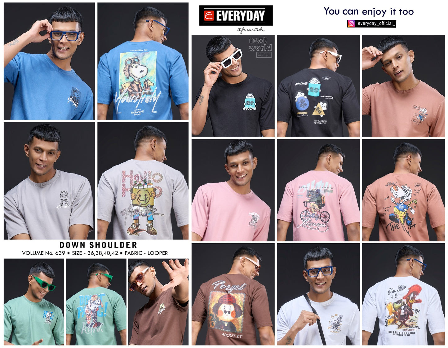 235-240 Gsm Vol 639 Everyday Cotton Looper Mens Tshirts Manufacturer Gujarat