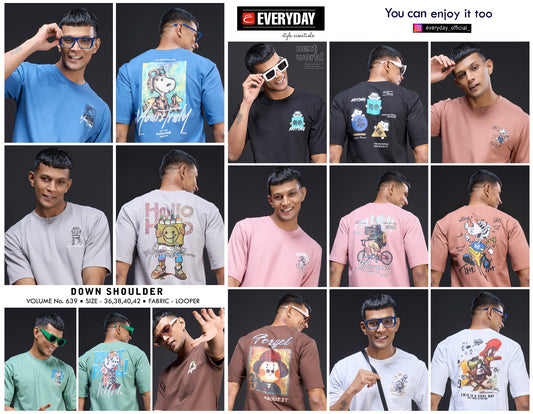 235-240 Gsm Vol 639 Everyday Cotton Looper Mens Tshirts Manufacturer Gujarat