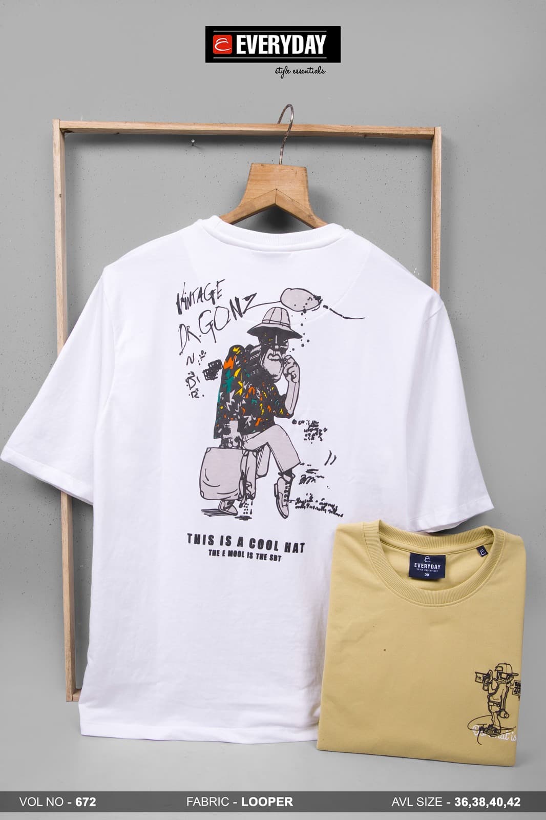 235 To 240 Gsm Vol 672 Everyday Cotton Looper Mens Tshirts Supplier India