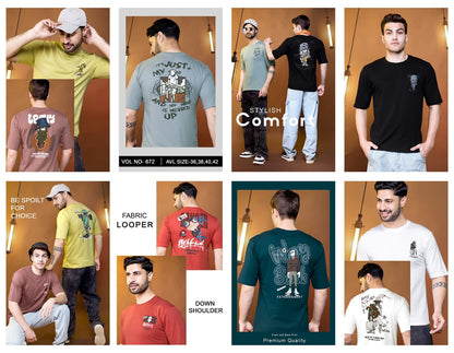235 To 240 Gsm Vol 672 Everyday Cotton Looper Mens Tshirts Supplier India