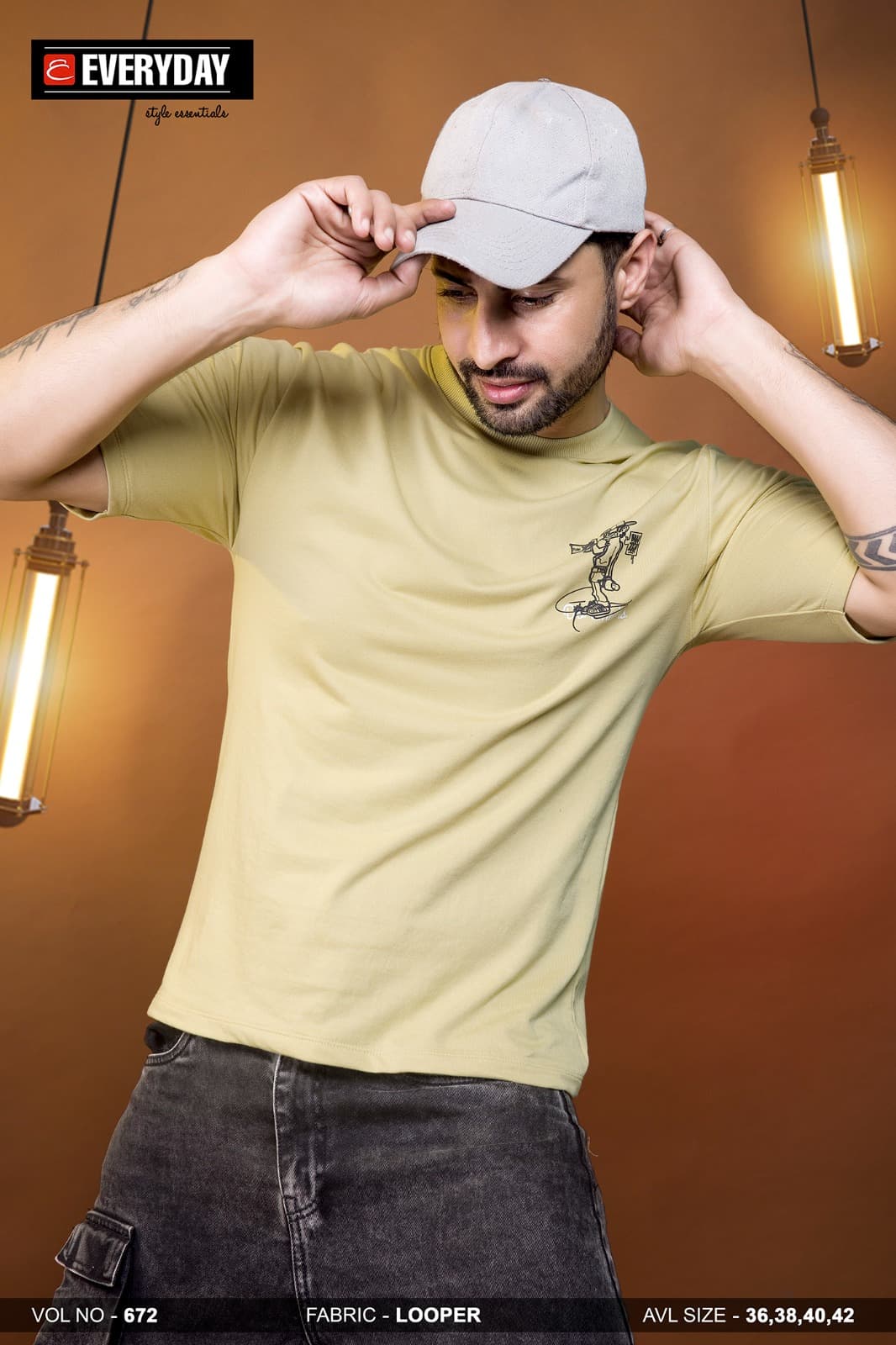235 To 240 Gsm Vol 672 Everyday Cotton Looper Mens Tshirts Supplier India