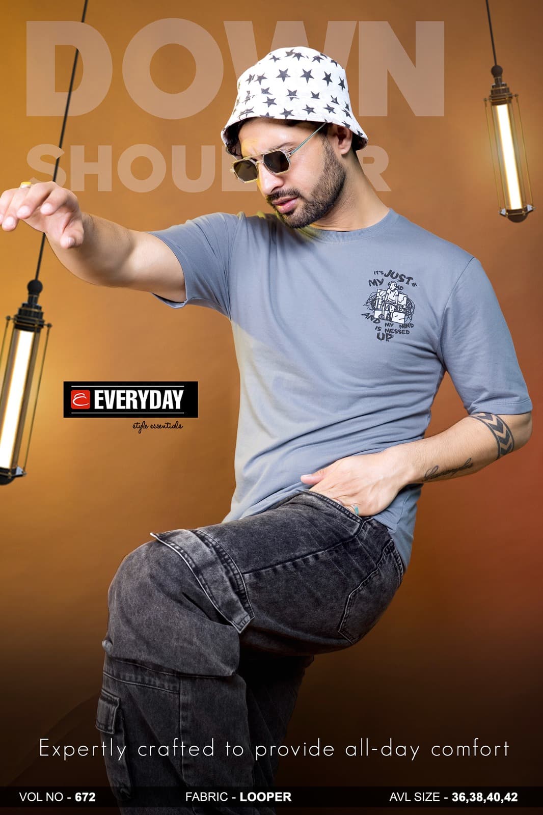 235 To 240 Gsm Vol 672 Everyday Cotton Looper Mens Tshirts Supplier India