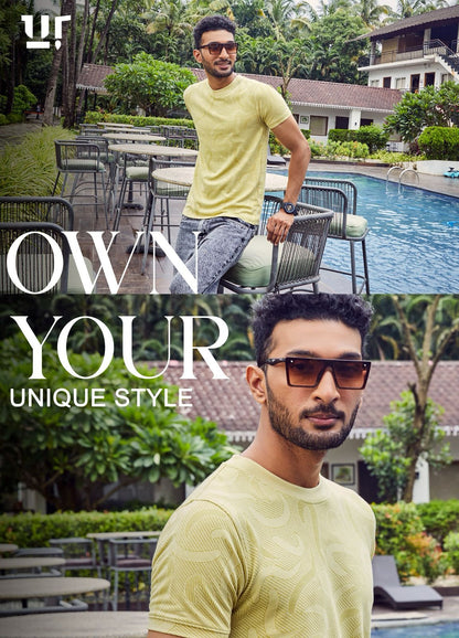 240 Gsm Style No 708-715 Urbanrise Jacquard Knit Mens Tshirts Exporter Ahmedabad