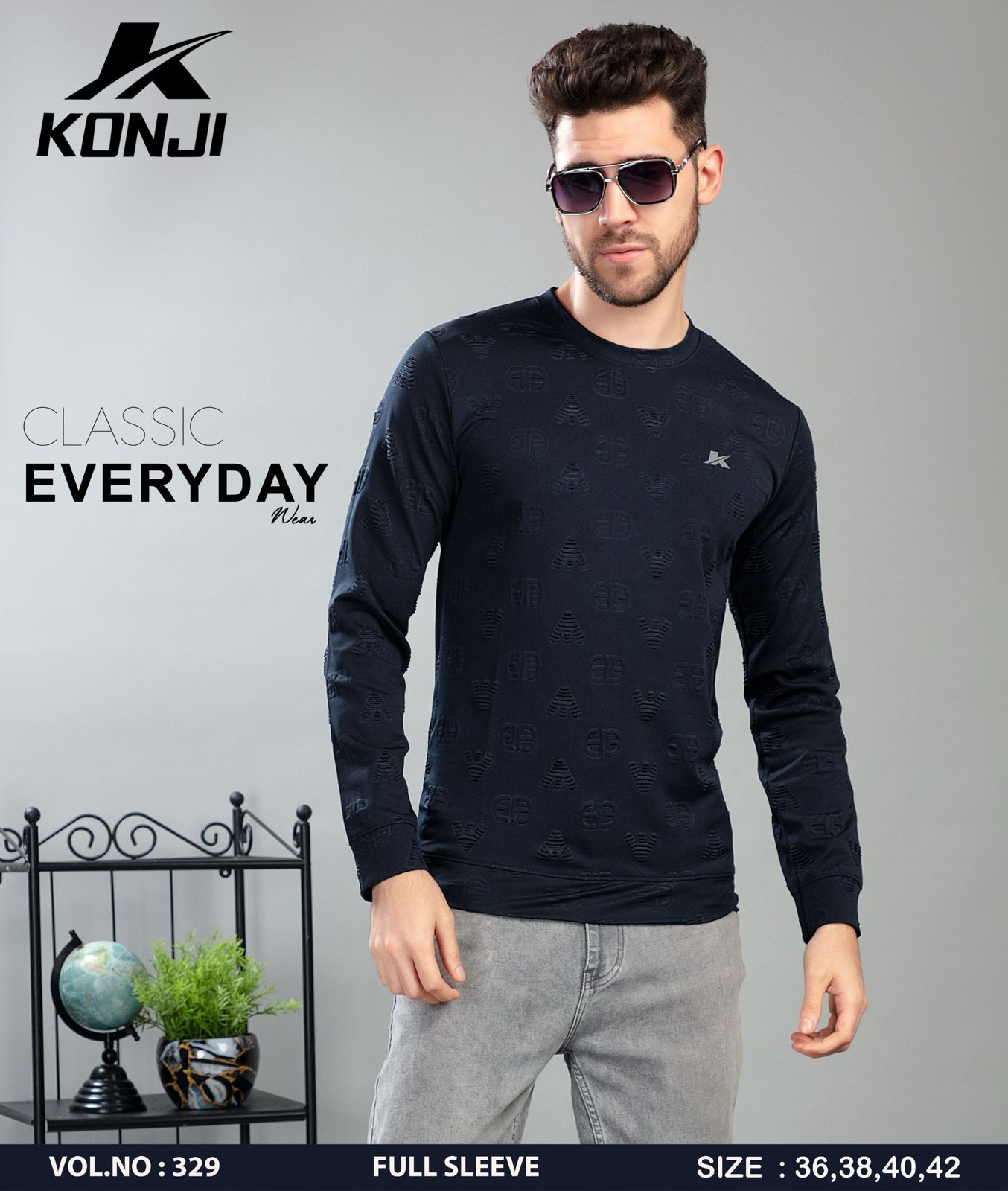 240 Gsm Vol 329 Konji Mens Tshirts Manufacturer Gujarat