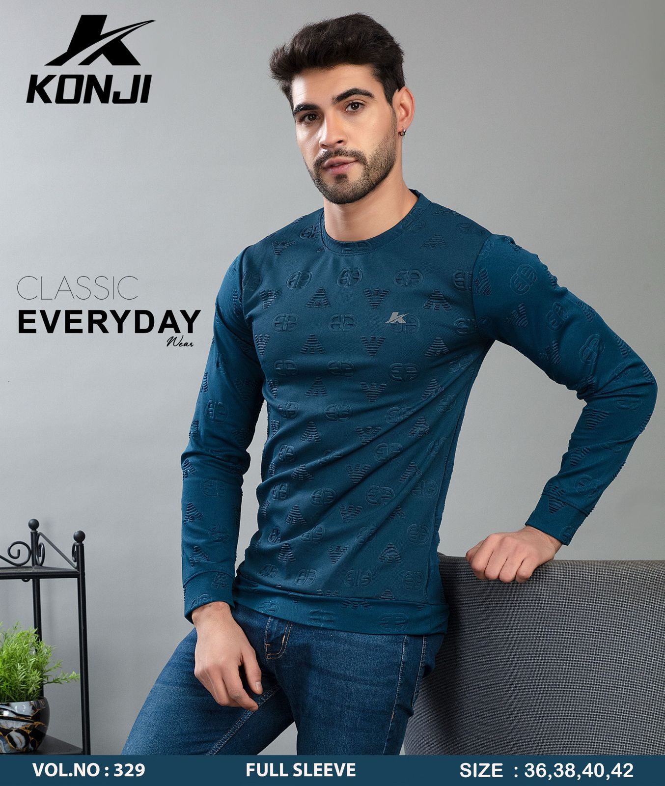 240 Gsm Vol 329 Konji Mens Tshirts Manufacturer Gujarat