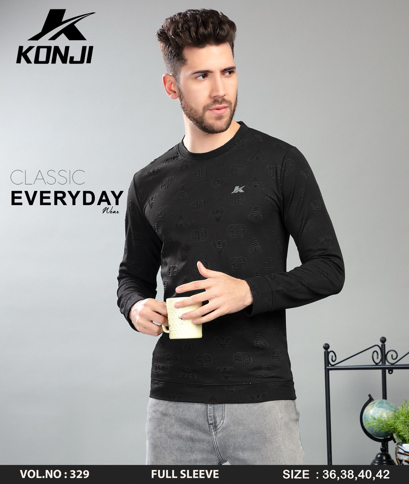 240 Gsm Vol 329 Konji Mens Tshirts Manufacturer Gujarat