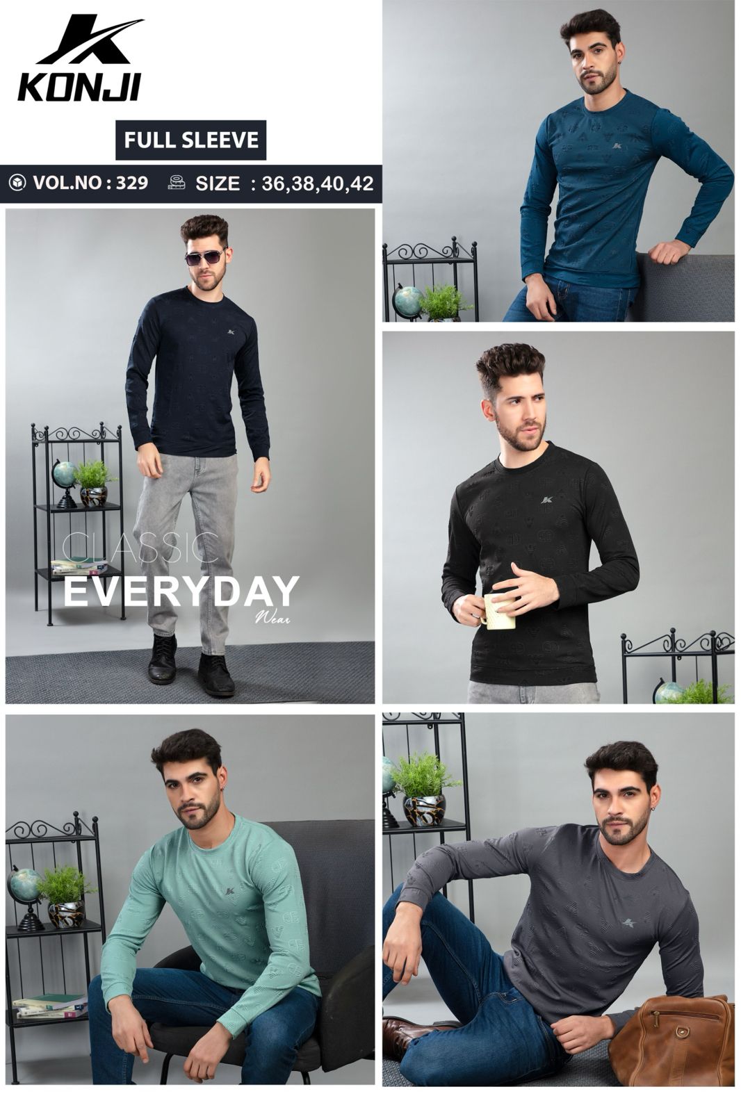 240 Gsm Vol 329 Konji Mens Tshirts Manufacturer Gujarat