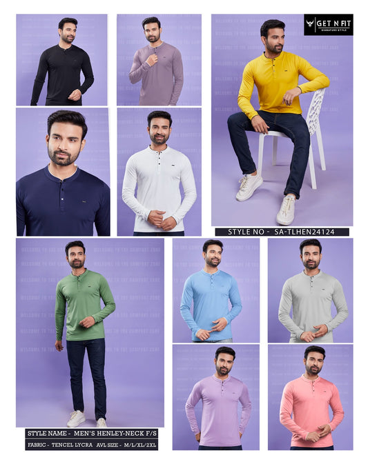 24124 Get N Fit Tencil Lycra Mens Tshirts Manufacturer India