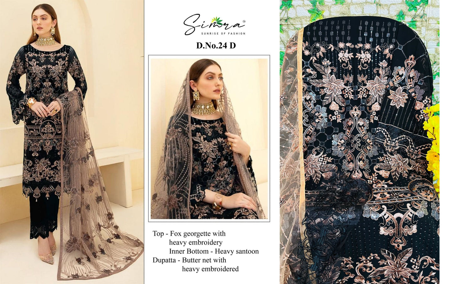 24 Simra Georgette Pakistani Salwar Suits