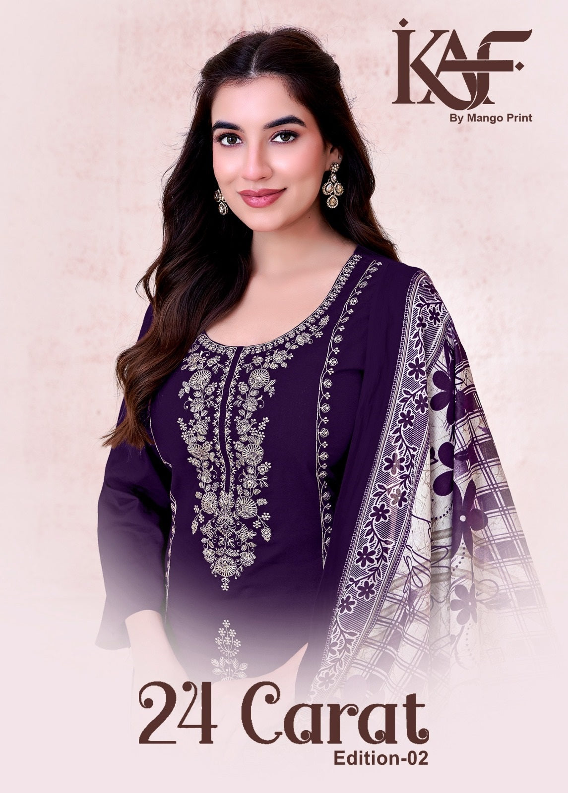 24 Carat Edition 2 Kaf Rayon Karachi Salwar Suits Supplier Ahmedabad