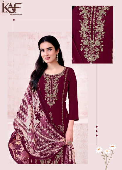 24 Carat Edition 2 Kaf Rayon Karachi Salwar Suits Supplier Ahmedabad