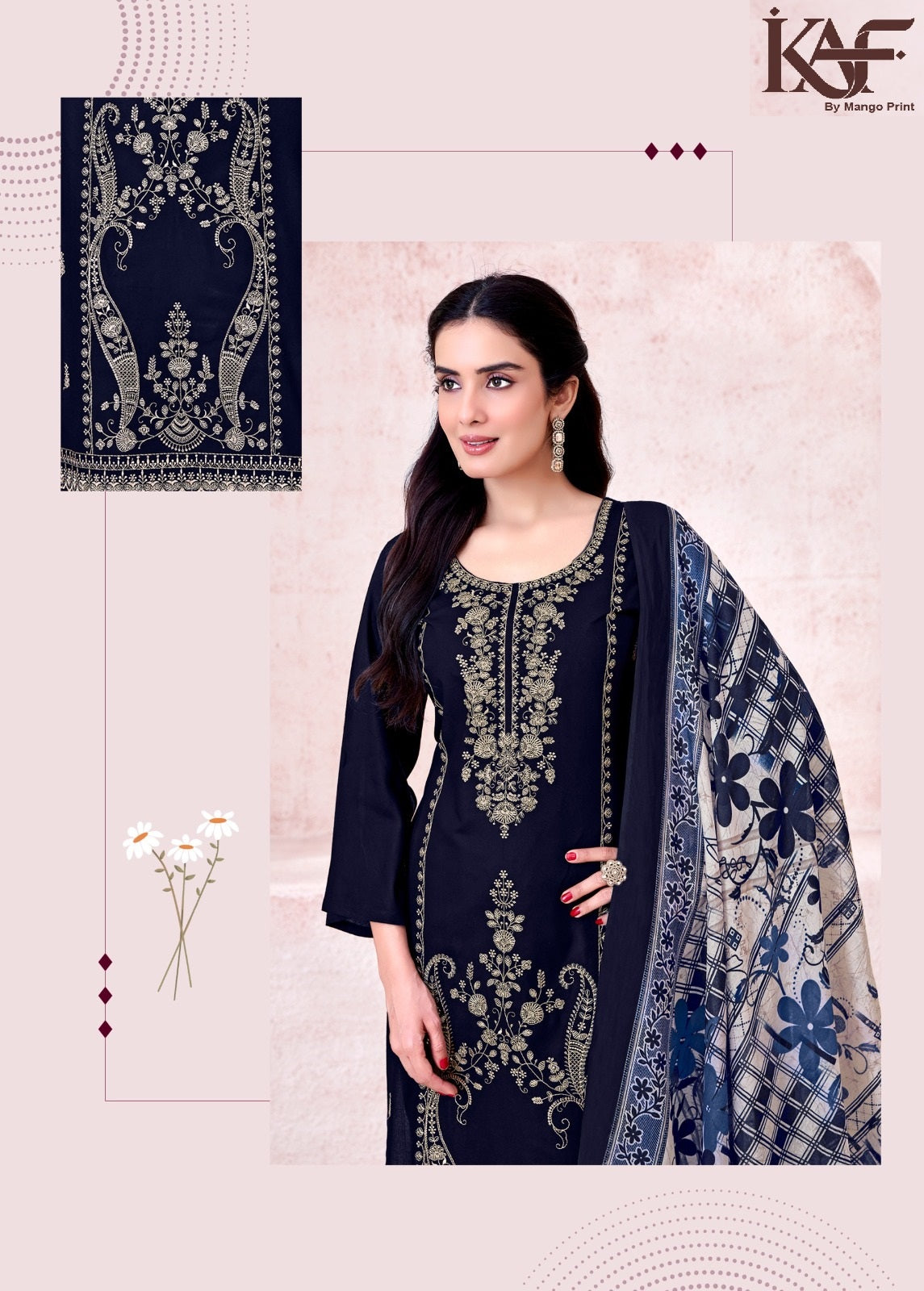 24 Carat Edition 2 Kaf Rayon Karachi Salwar Suits Supplier Ahmedabad
