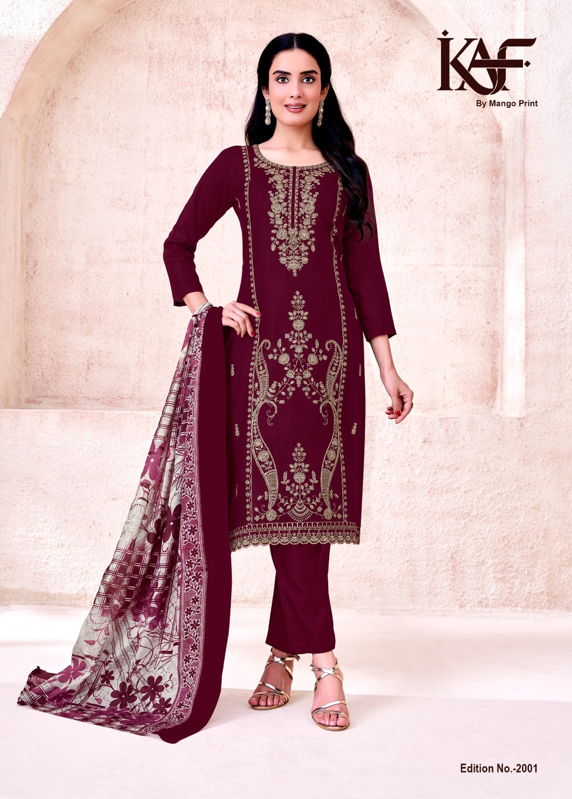 24 Carat Edition 2 Kaf Rayon Karachi Salwar Suits Supplier Ahmedabad