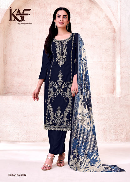 24 Carat Edition 2 Kaf Rayon Karachi Salwar Suits Supplier Ahmedabad