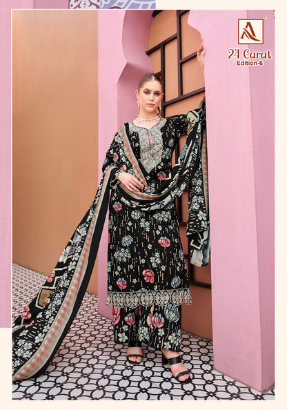 24 Carat Edition 6 Alok Viscose Reyon Karachi Salwar Suits Exporter Gujarat