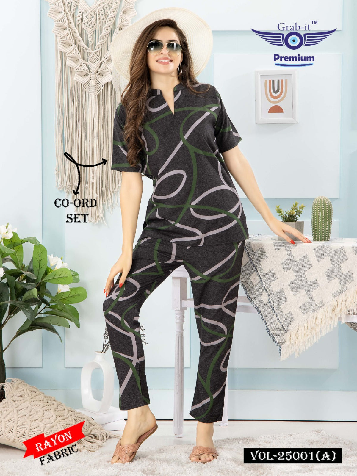 25001 A Grab It Rayon Co Ord Set Manufacturer