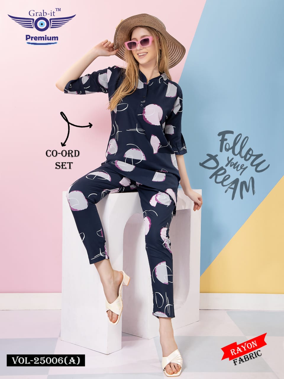 25006 A Grab It Rayon Co Ord Set Supplier
