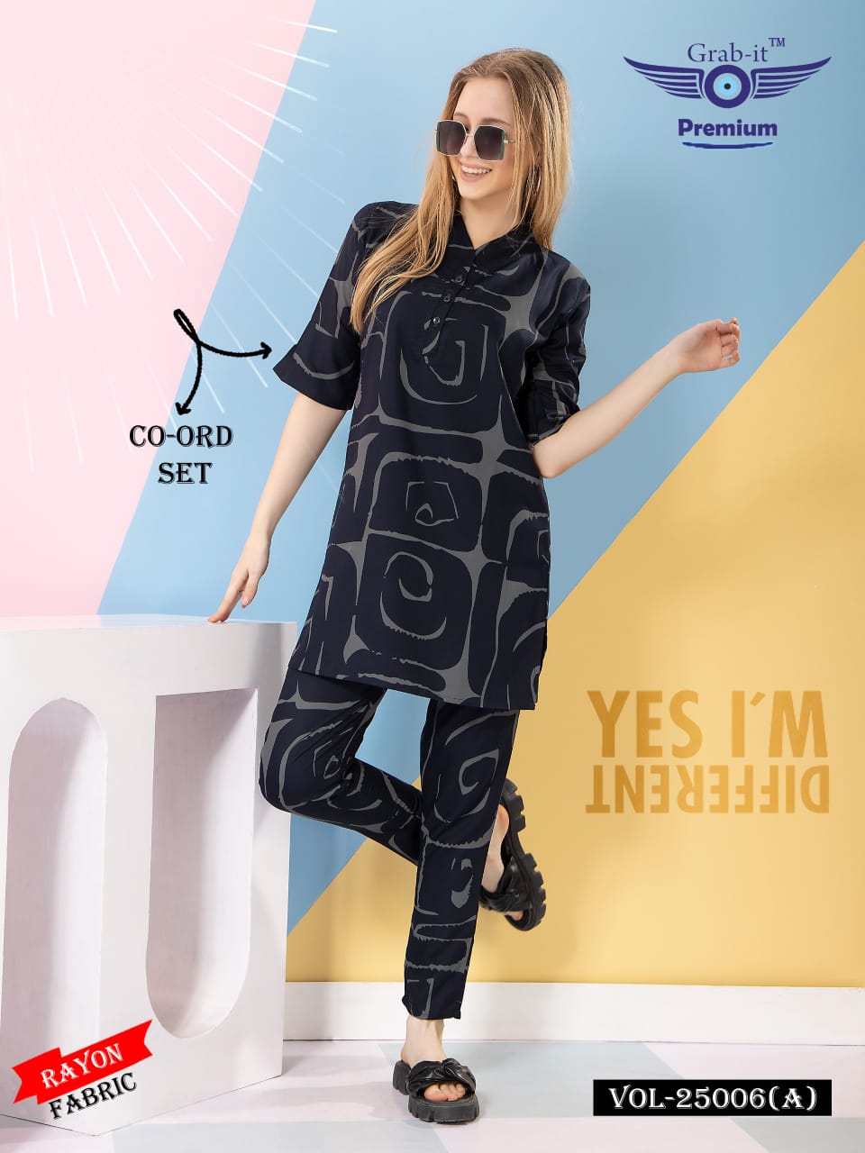 25006 A Grab It Rayon Co Ord Set Supplier