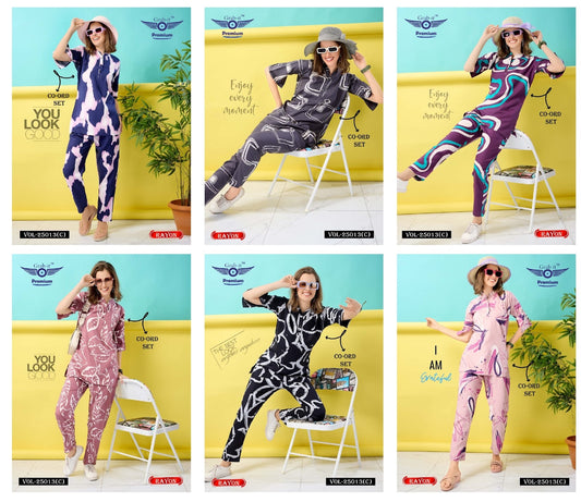25013 C Grab It Heavy Rayon Co Ord Set Supplier Ahmedabad
