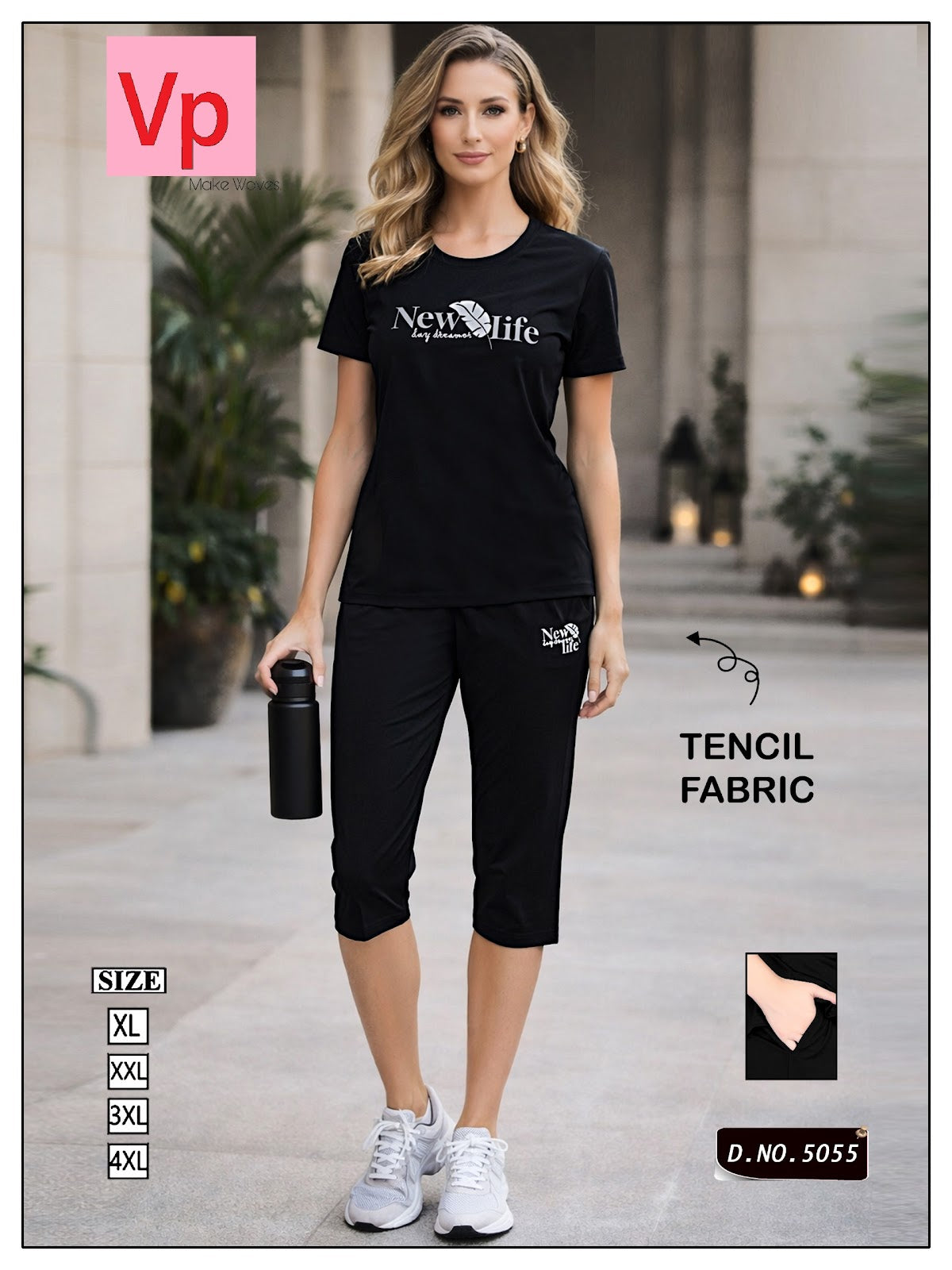 2503 Design 5055 Vp Tencil Capri Night Suits Supplier Gujarat