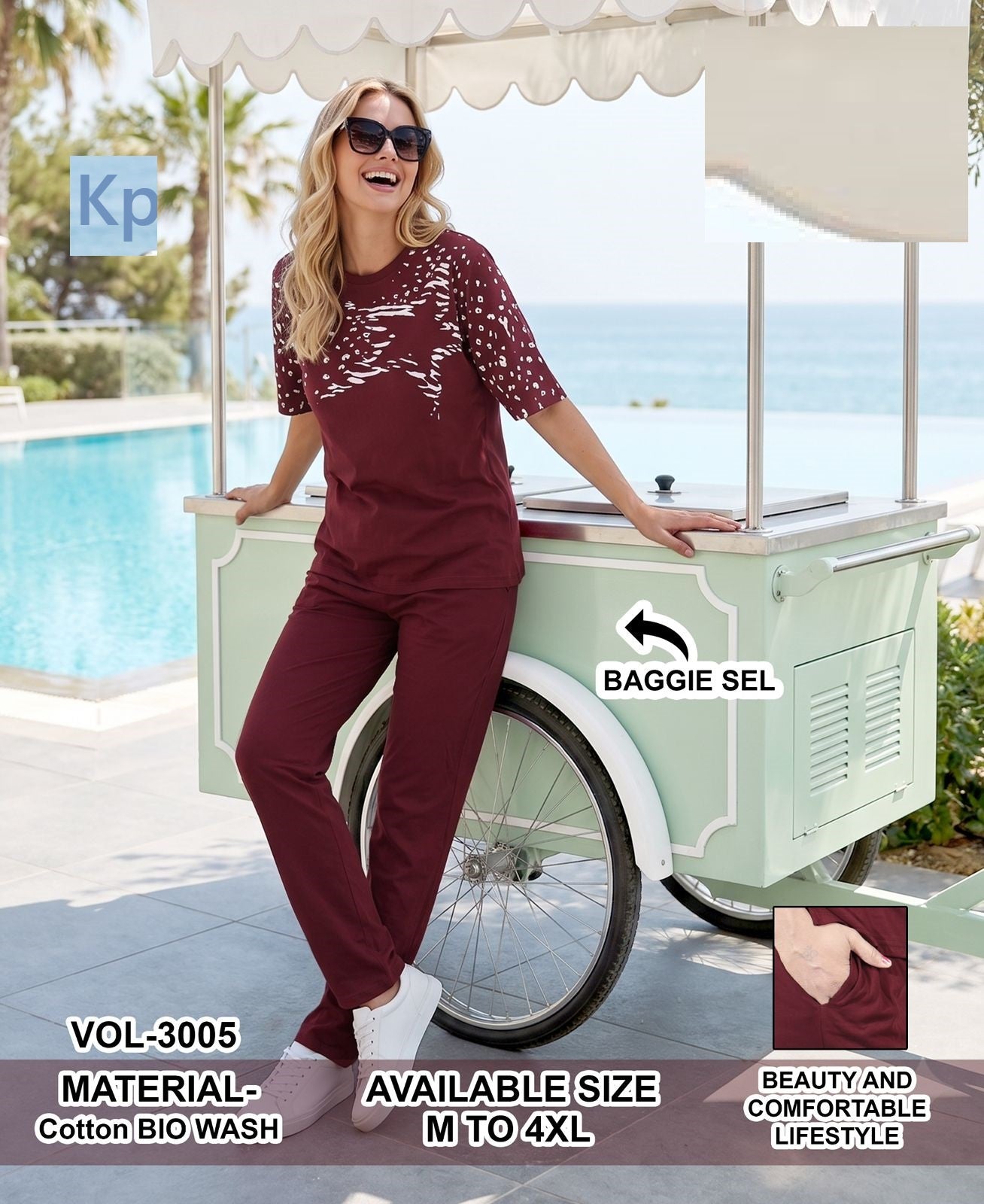 2506 Vol 3005 Kp Cotton Biowashed Pyjama Night Suits Supplier India