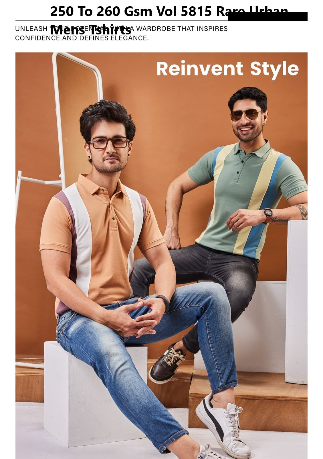 250 To 260 Gsm Vol 5815 Rare Urban Cotton Looper Mens Tshirts Wholesale Price