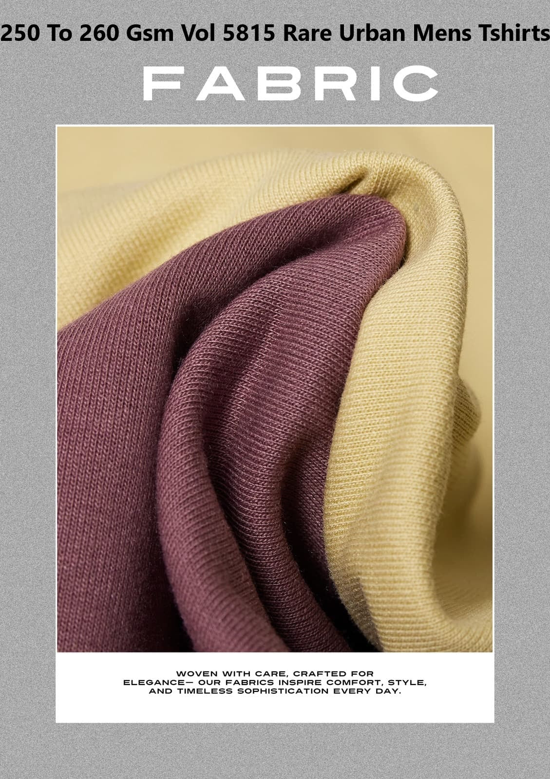 250 To 260 Gsm Vol 5815 Rare Urban Cotton Looper Mens Tshirts Wholesale Price