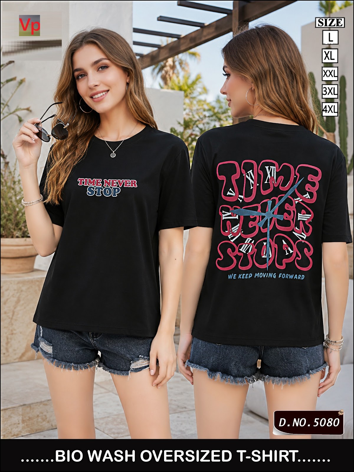 2608 Dn 5080 Vp Biowash Women Oversized Tshirt Wholesale Rate