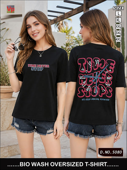 2608 Dn 5080 Vp Biowash Women Oversized Tshirt Wholesale Rate